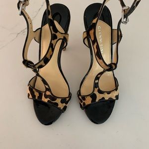 Gianni Bini Leopard Strappy Heels